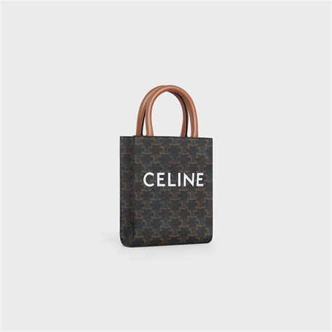 celine small vertical|Mini Vertical Cabas in Triomphe Canvas and calfskin with.